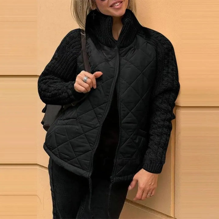 Corisanna - Warm Zip Front Knit Jacket