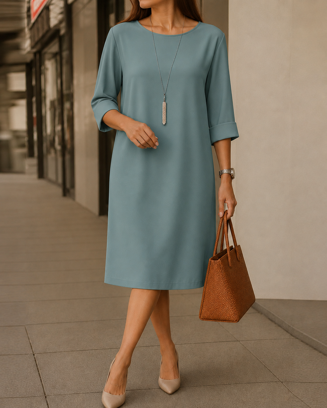 Delya - Draped Midi Dress