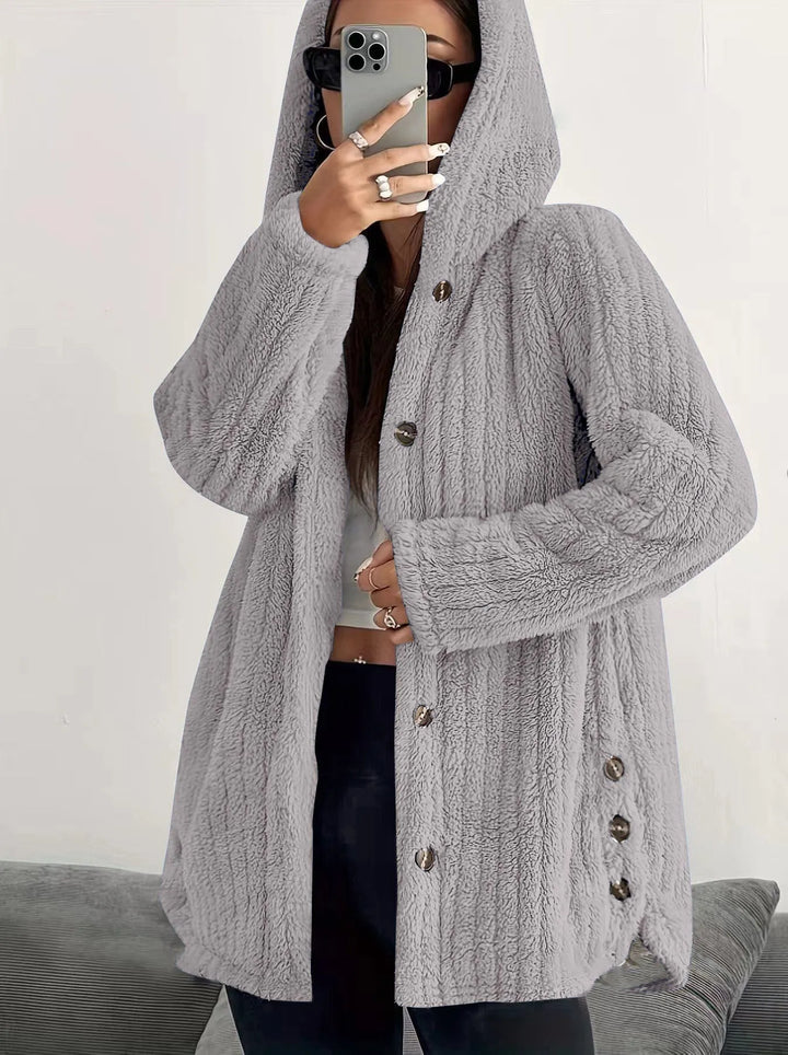 Bellarisse - Cozy Textured Hooded Jacket