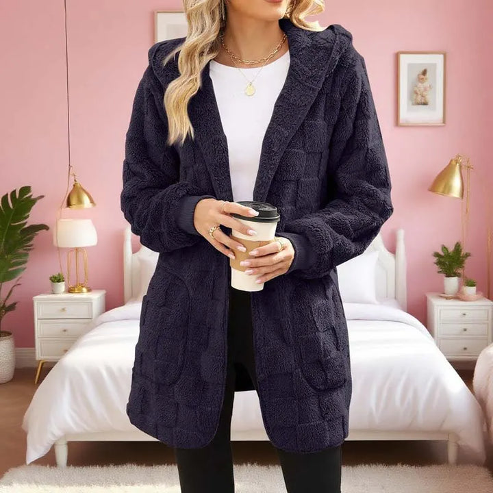Zinnabelle - Plush Textured Hooded Cardigan