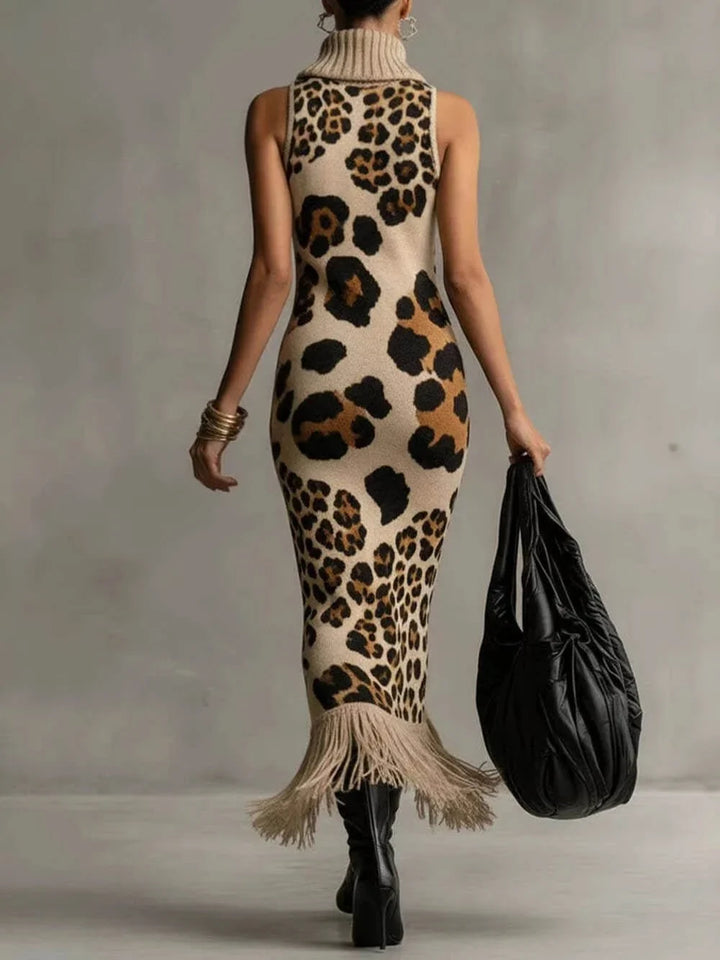 Orla - Textured Leopard Maxi Dress