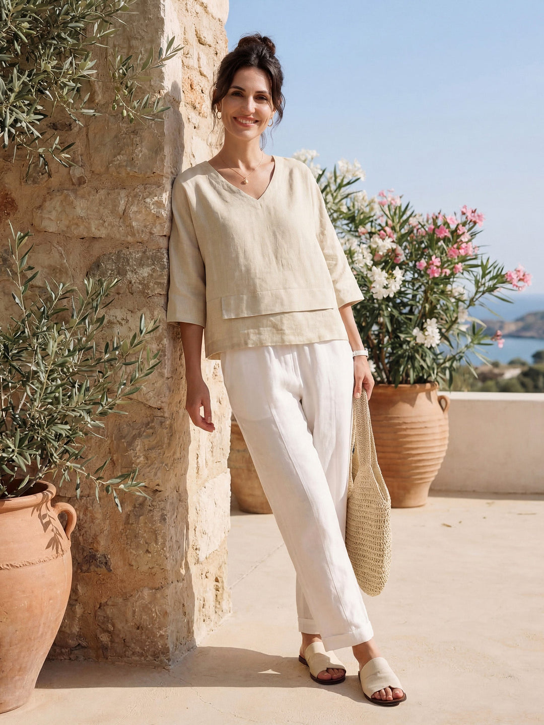 Anaviera - Layered Linen Tunic