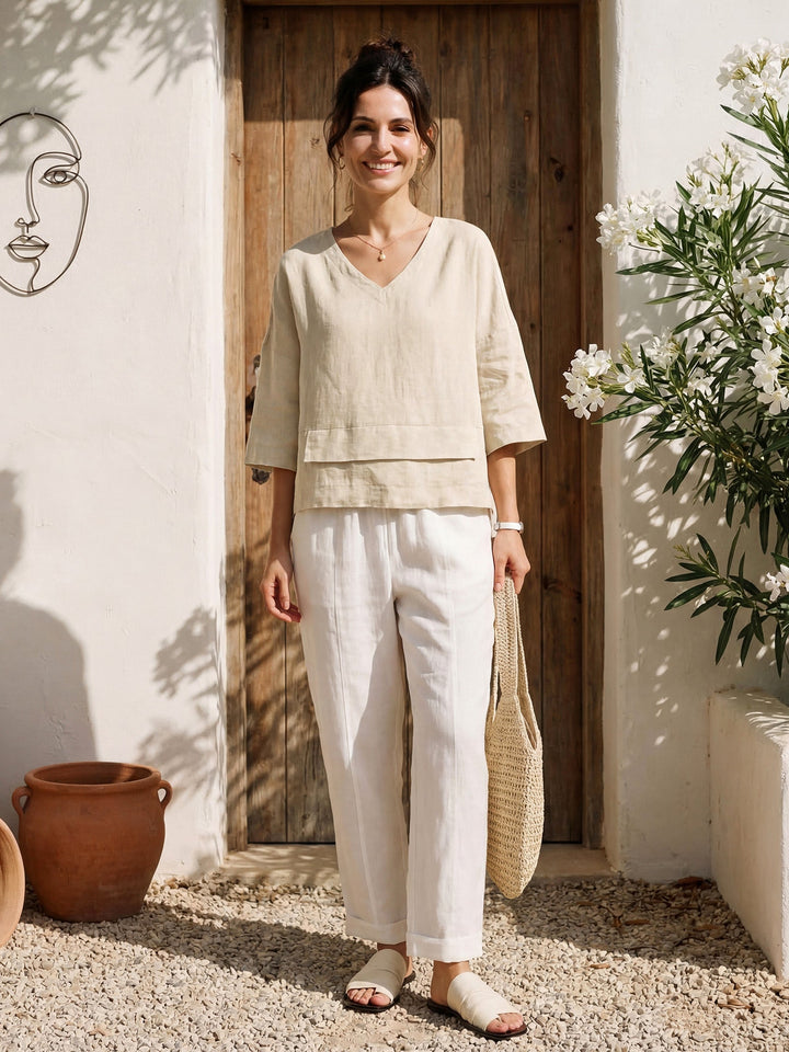 Anaviera - Layered Linen Tunic