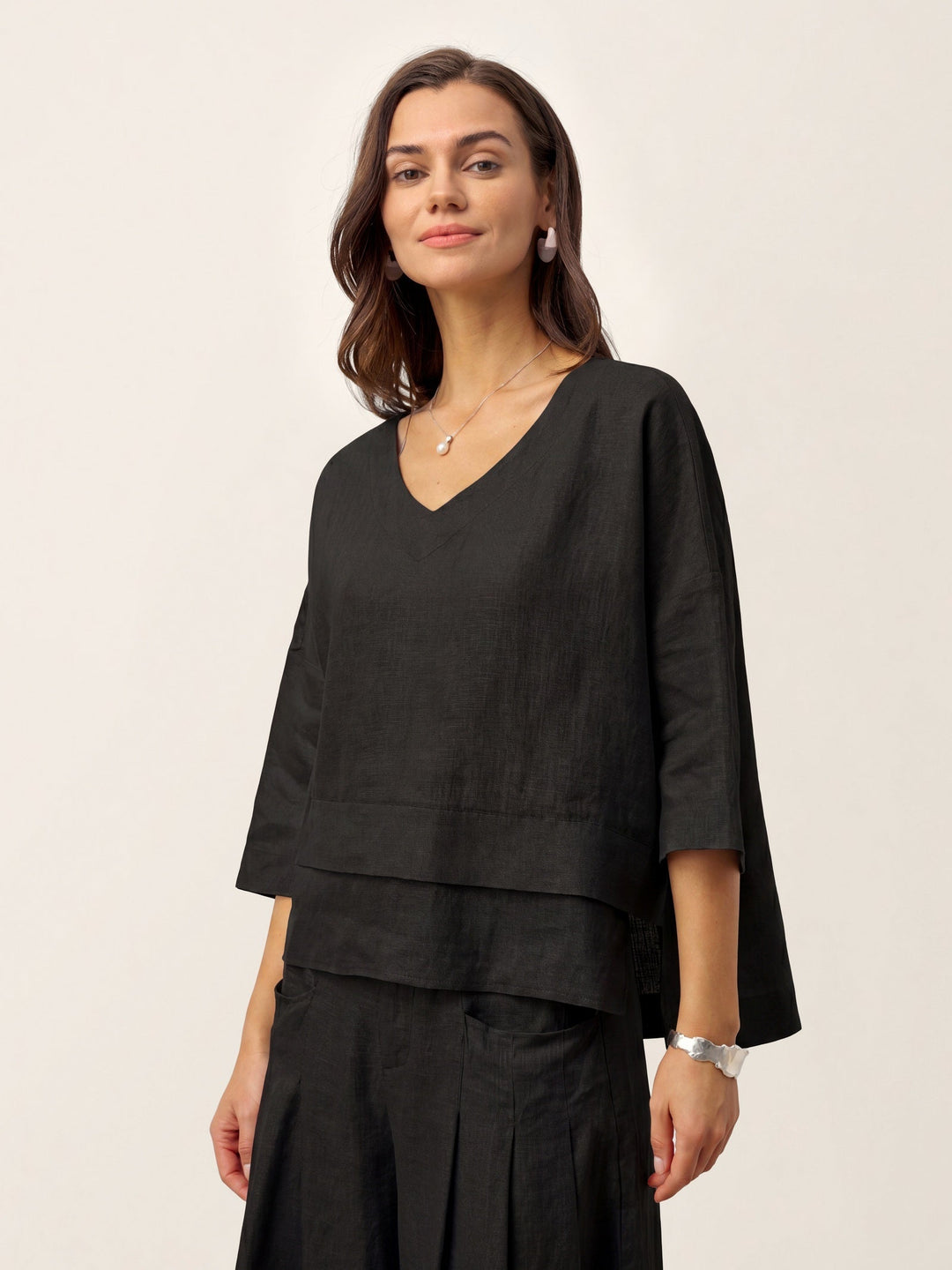 Anaviera - Layered Linen Tunic