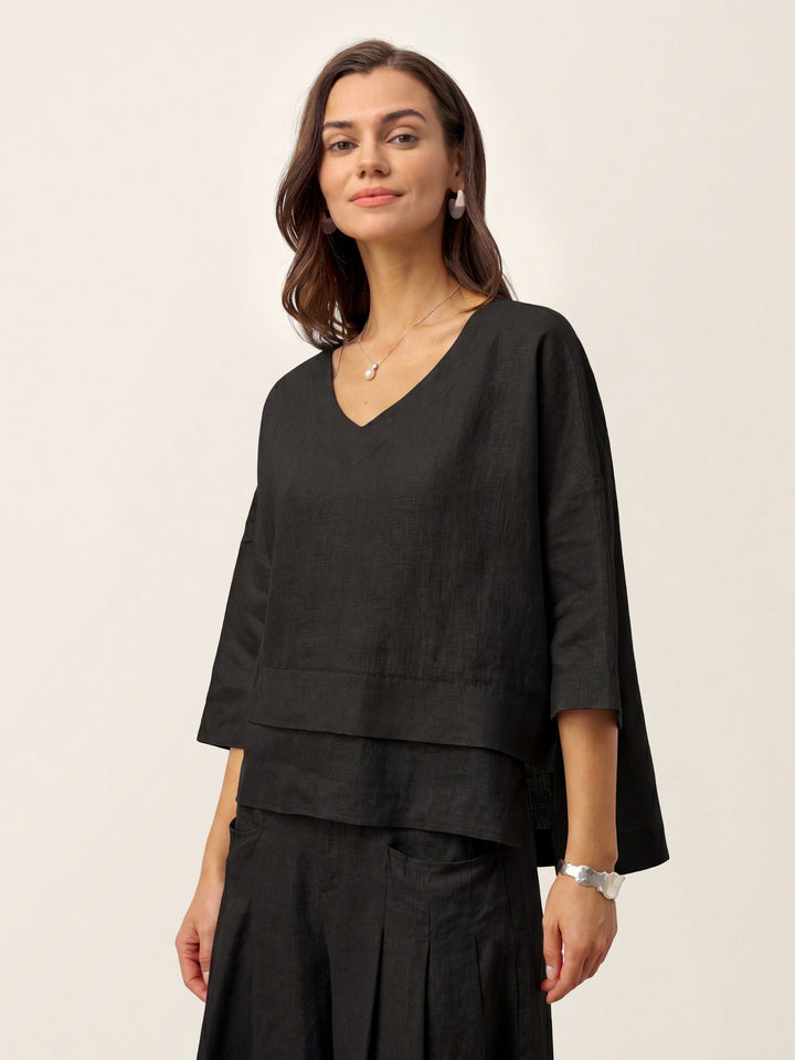 Anaviera - Layered Linen Tunic