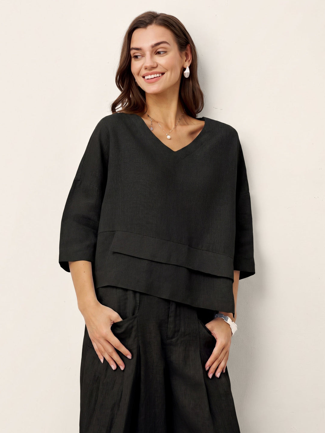 Anaviera - Layered Linen Tunic