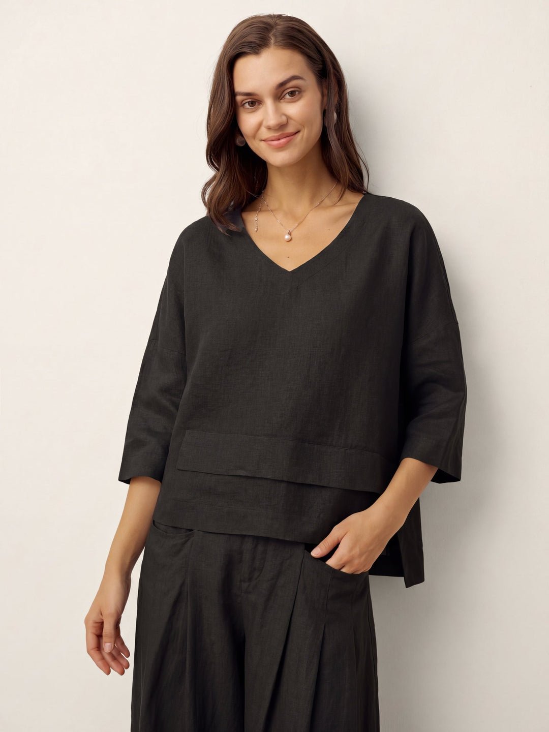 Anaviera - Layered Linen Tunic