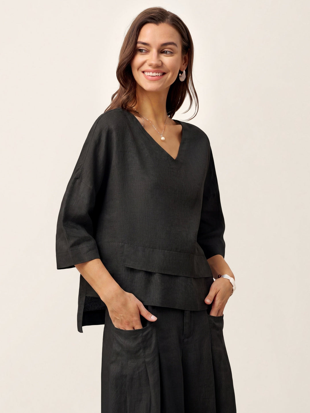 Anaviera - Layered Linen Tunic