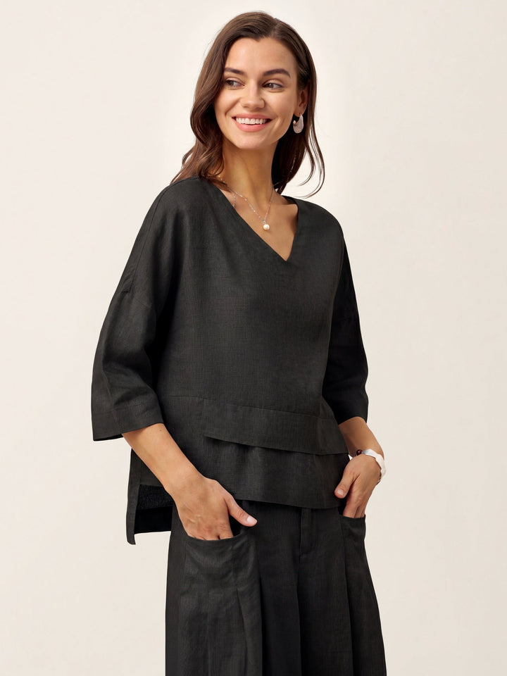 Anaviera - Layered Linen Tunic