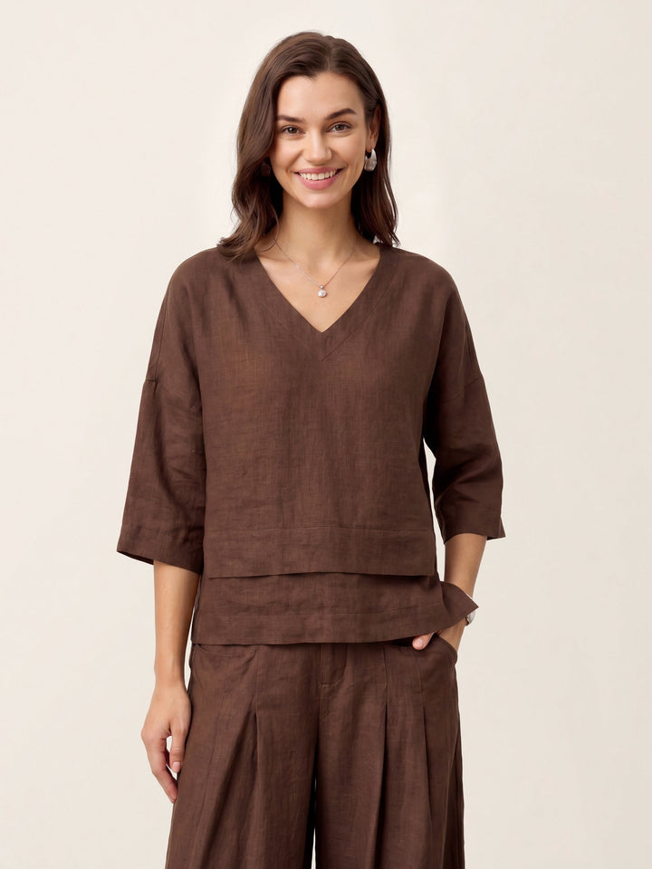 Anaviera - Layered Linen Tunic