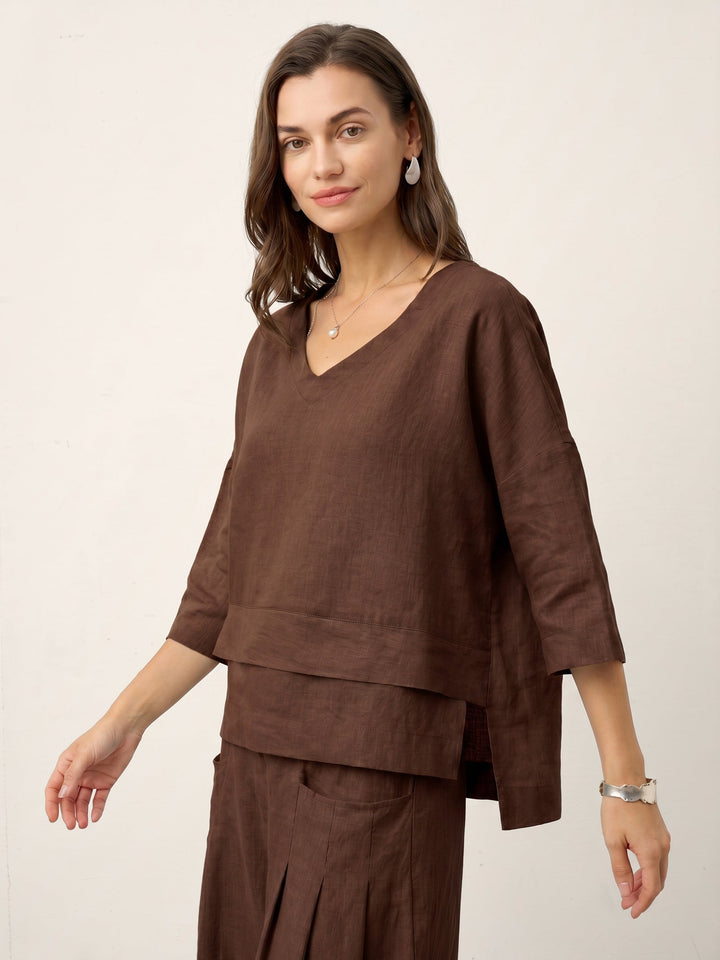 Anaviera - Layered Linen Tunic