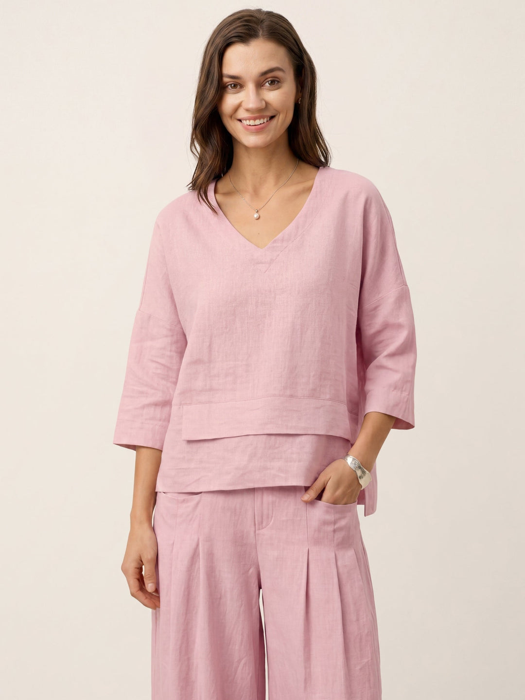 Anaviera - Layered Linen Tunic
