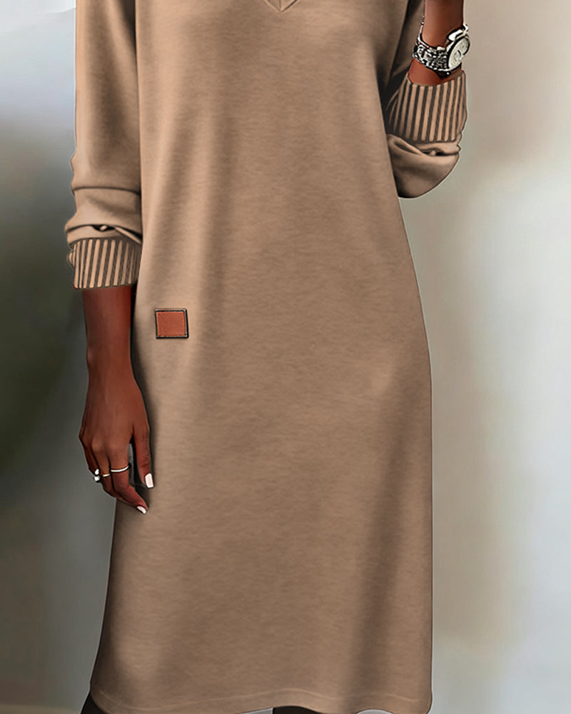 Galenique - Relaxed V Neck Sweater Dress