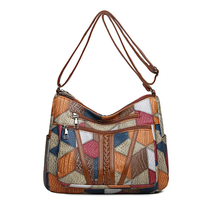 Lauranique - Soft-Touch Patchwork Crossbody Bag