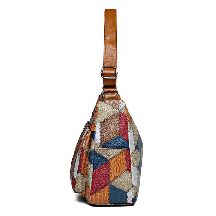Lauranique - Soft-Touch Patchwork Crossbody Bag