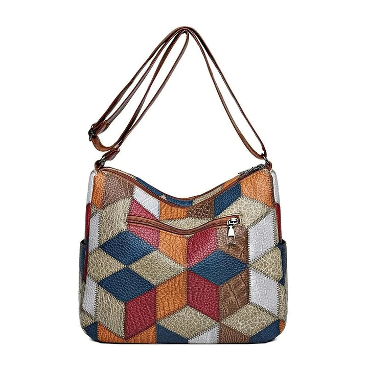 Lauranique - Soft-Touch Patchwork Crossbody Bag