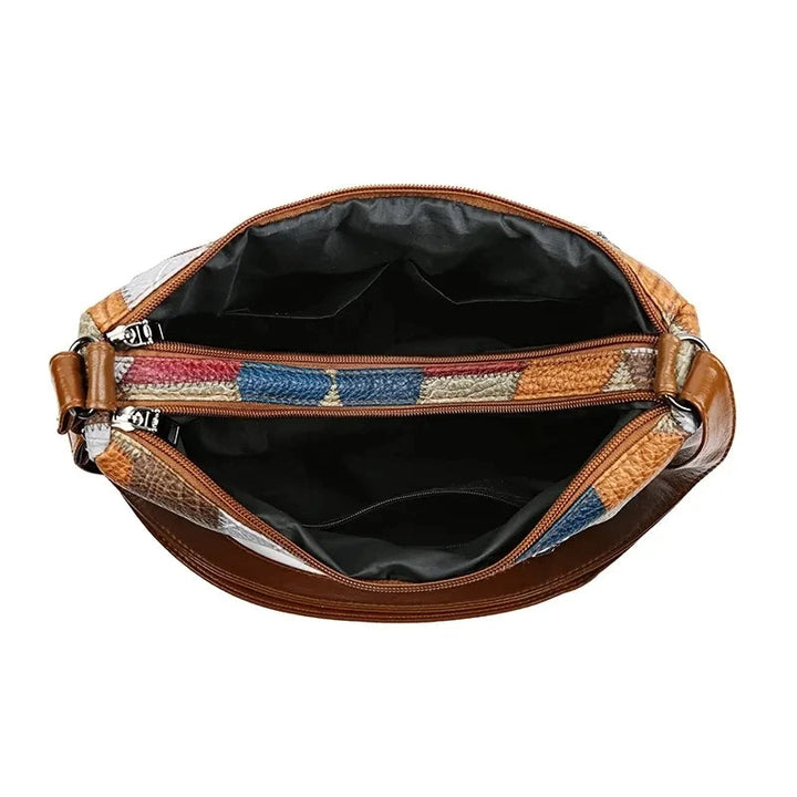 Lauranique - Soft-Touch Patchwork Crossbody Bag