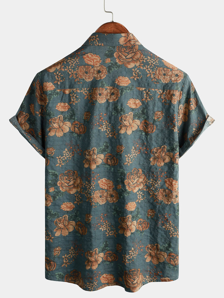 Leoric - Lightweight Short-Sleeve Floral Shirt