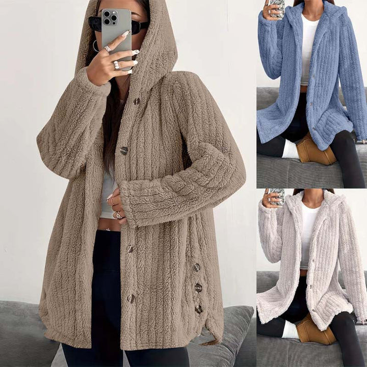 Bellarisse - Cozy Textured Hooded Jacket