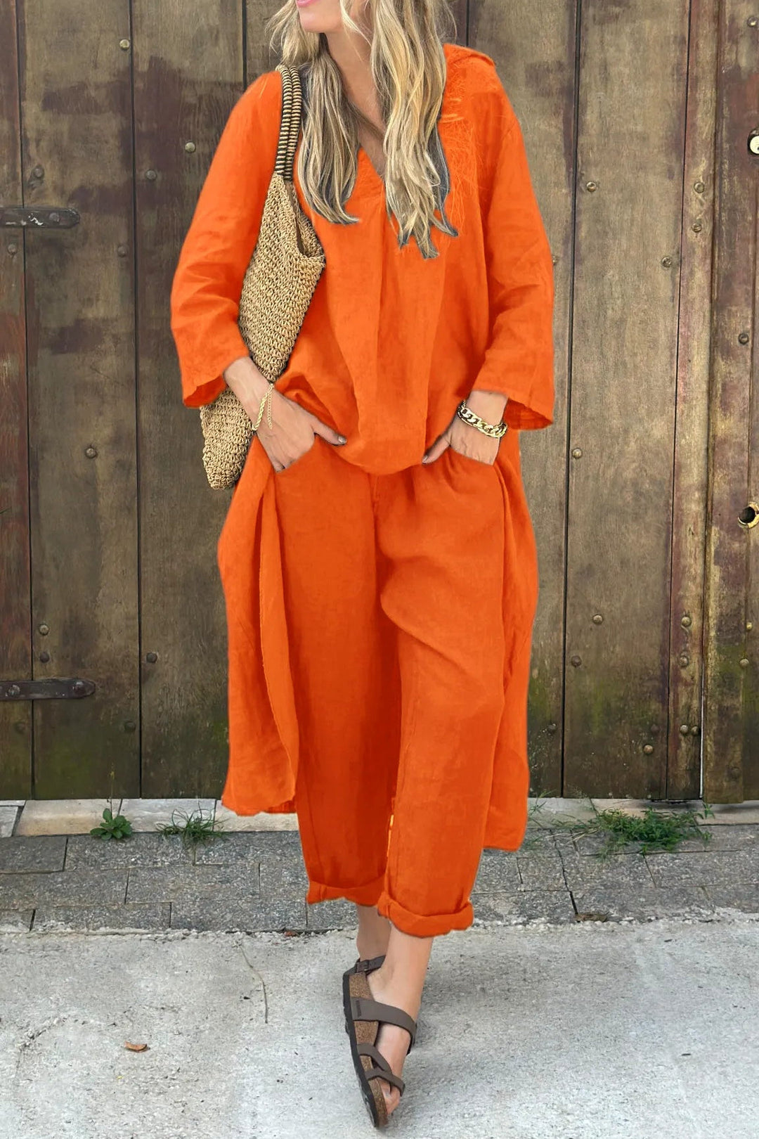 Alessa - Breezy Linen Two-Piece Set