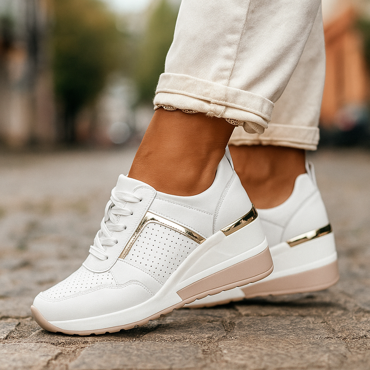 Veranique - Cushioned Wedge Sneakers