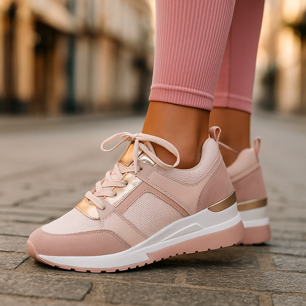 Veranique - Cushioned Wedge Sneakers
