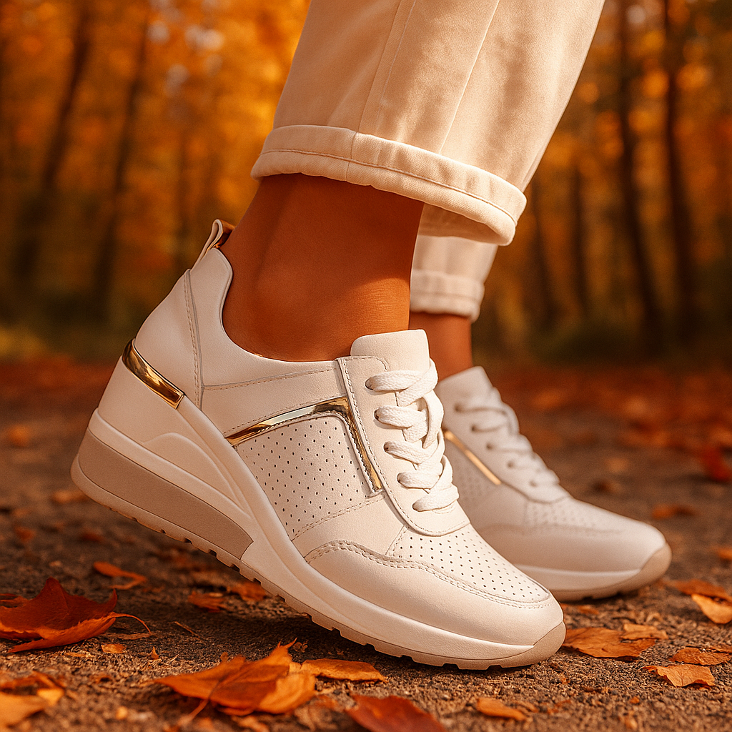 Veranique - Cushioned Wedge Sneakers