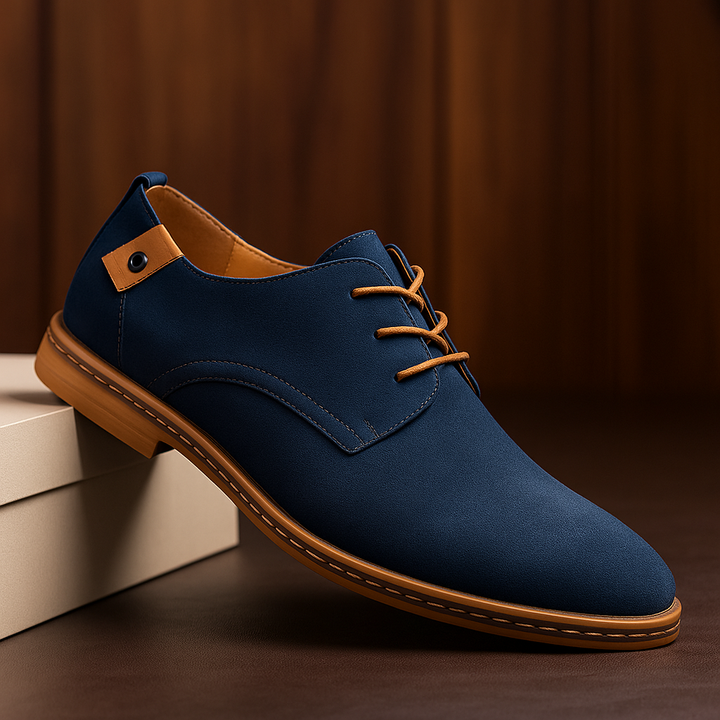 Blaine - Textured Lace-Up Shoes