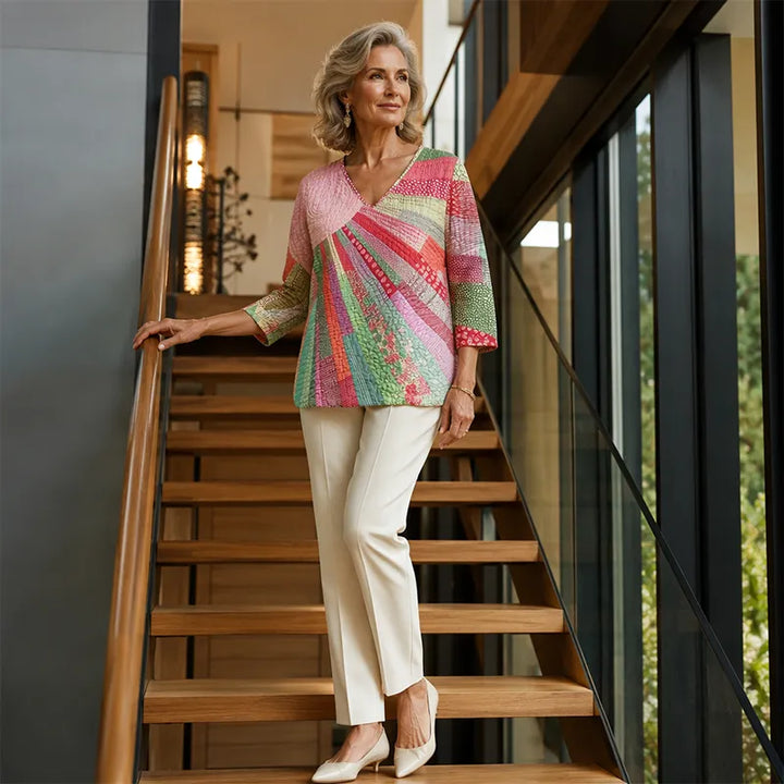 Genevielle - Textured Boho Blouse
