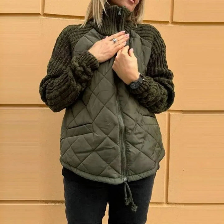 Corisanna - Warm Zip Front Knit Jacket