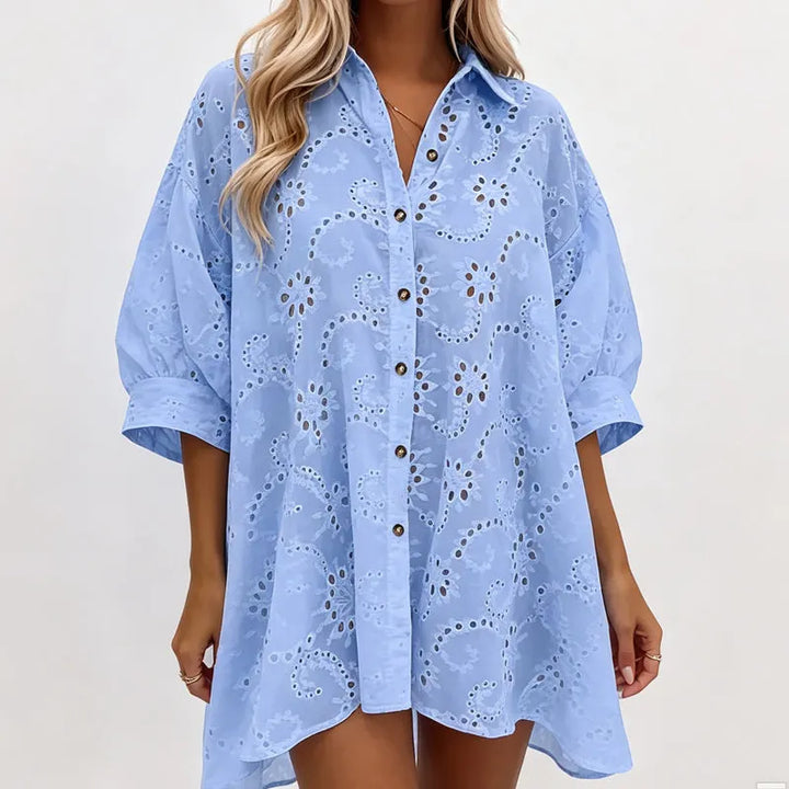 Amarielle - Breezy Embroidered Button Dress