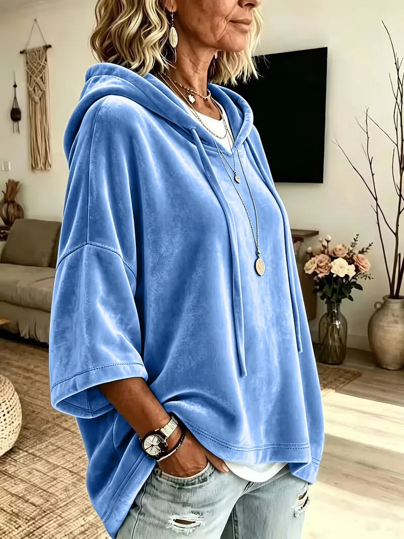 Fayelisse - Relaxed Velvet Lounge Hoodie