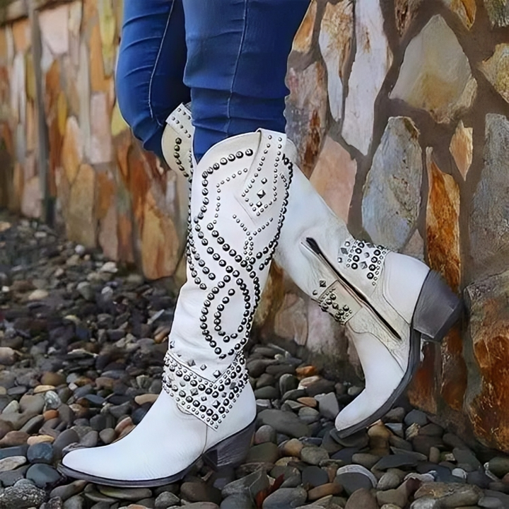Sylverelle - Studded Vintage Western Boots