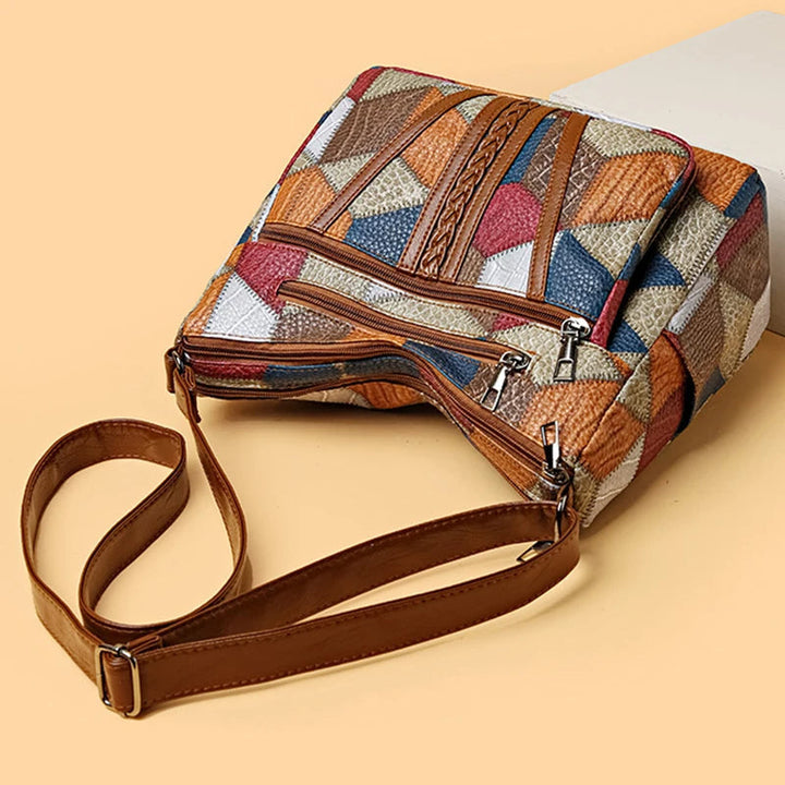 Lauranique - Soft-Touch Patchwork Crossbody Bag