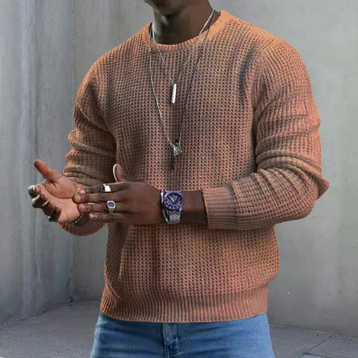 Beorn - Textured Crew Neck Knit Sweater