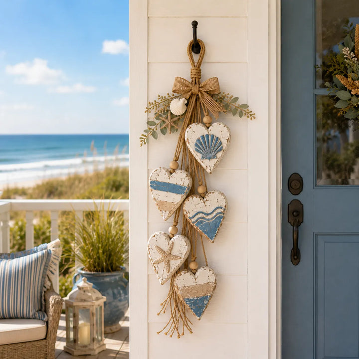 Alinora - Distressed Heart Tassel Wall Accent