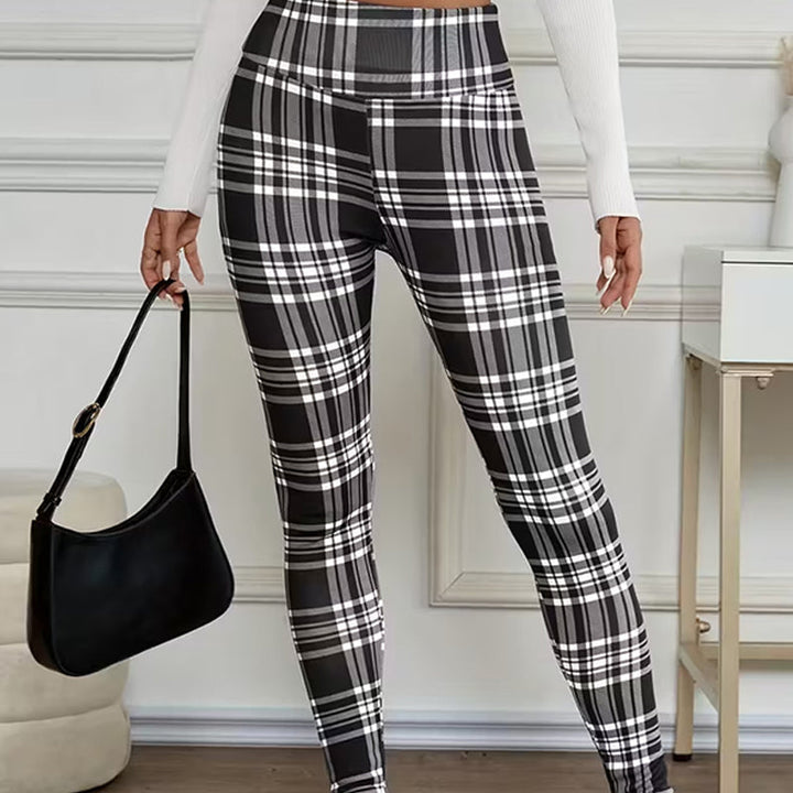 Estelyn - Classic Plaid Stretch Leggings