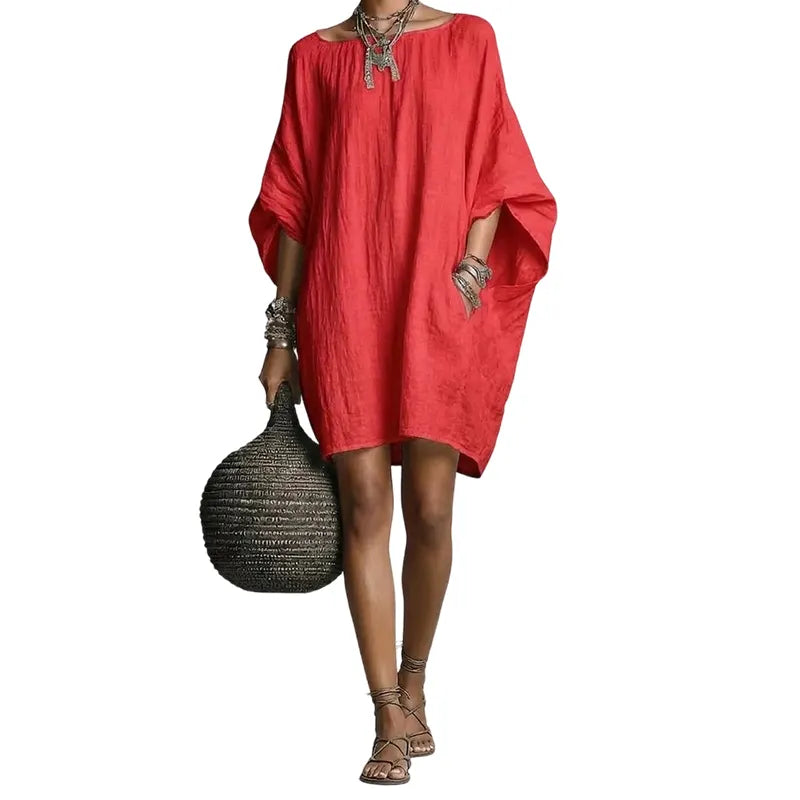 Sabina - Soft-Touch Off-Shoulder Midi Dress