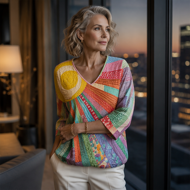 Genevielle - Textured Boho Blouse