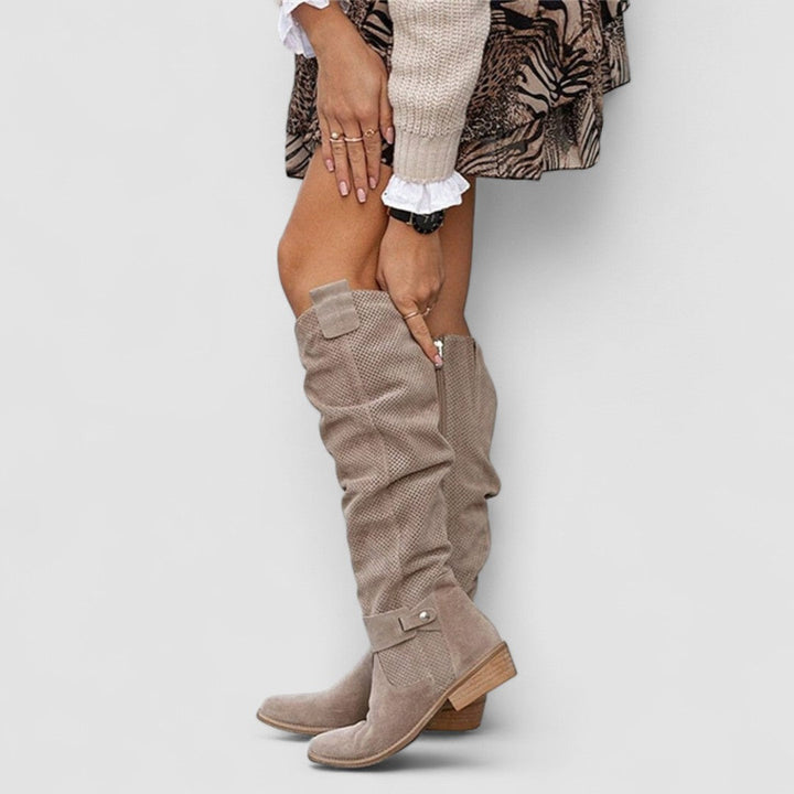 Amira - Cushioned Western Ankle Boots