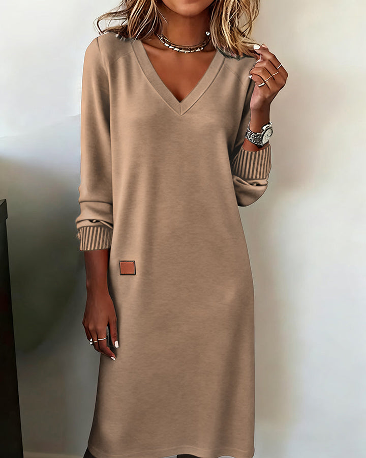 Galenique - Relaxed V Neck Sweater Dress