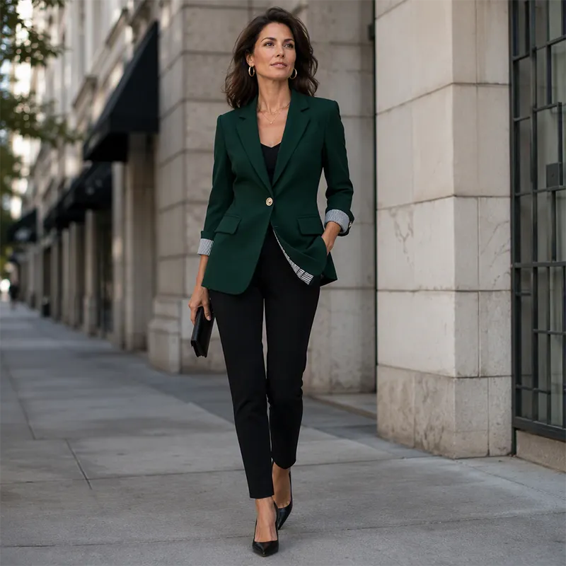 Celenya - Classic Rolled Sleeve Blazer