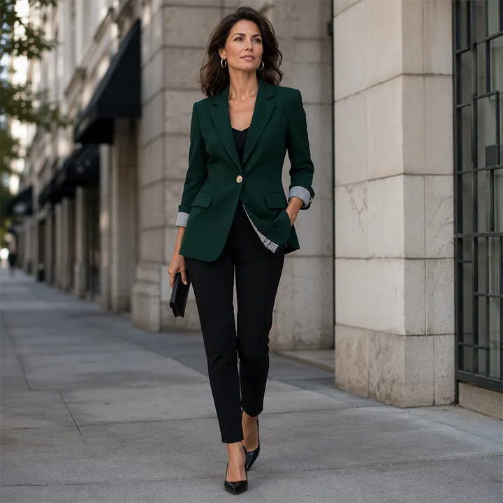 Celenya - Classic Rolled Sleeve Blazer