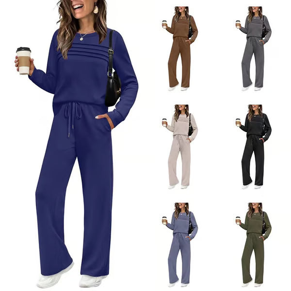 Elanoria - Relaxed Long Sleeve Two Piece Set