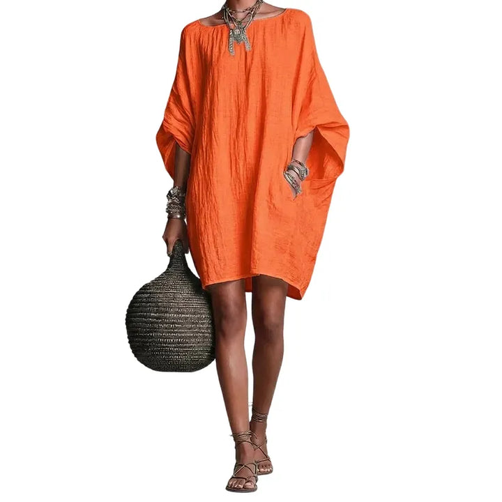 Sabina - Soft-Touch Off-Shoulder Midi Dress