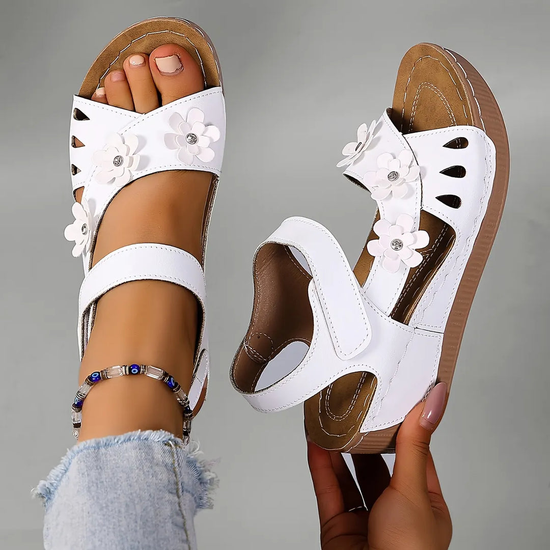 Fiorelia - Floral Comfort Wedge Sandals