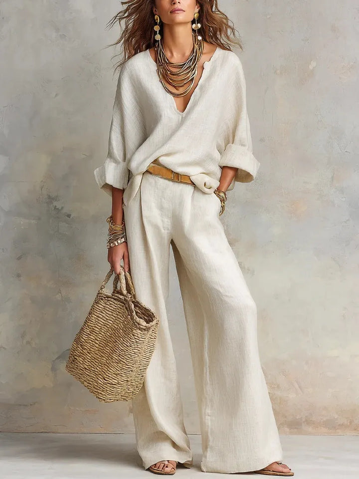 Zinnoria - Breezy Linen Two Piece Set