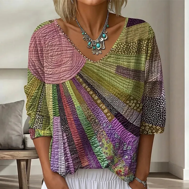 Genevielle - Textured Boho Blouse