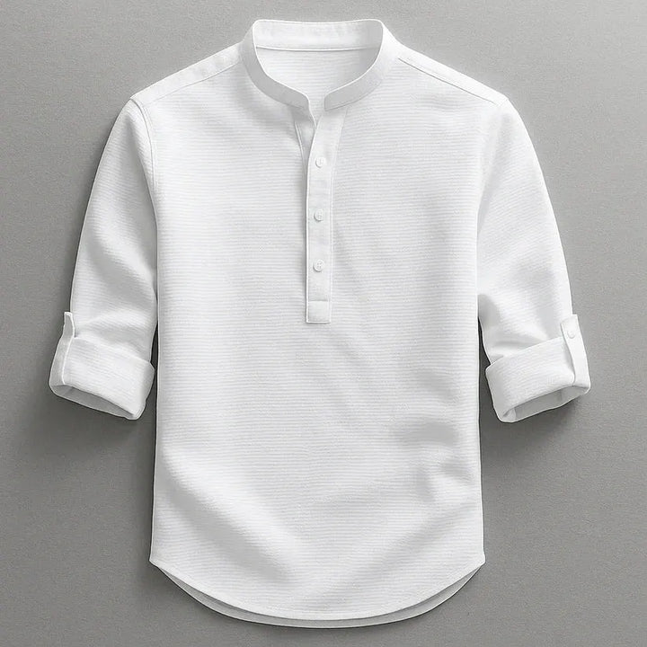 Jarvis - Textured Henley Shirt