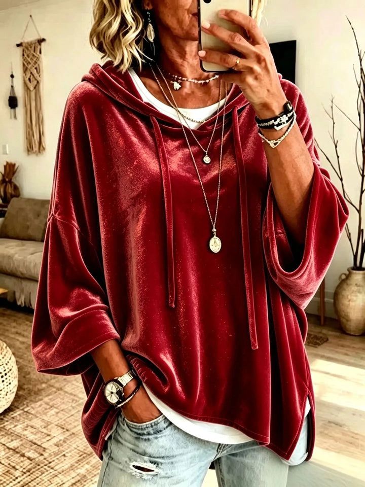 Fayelisse - Relaxed Velvet Lounge Hoodie